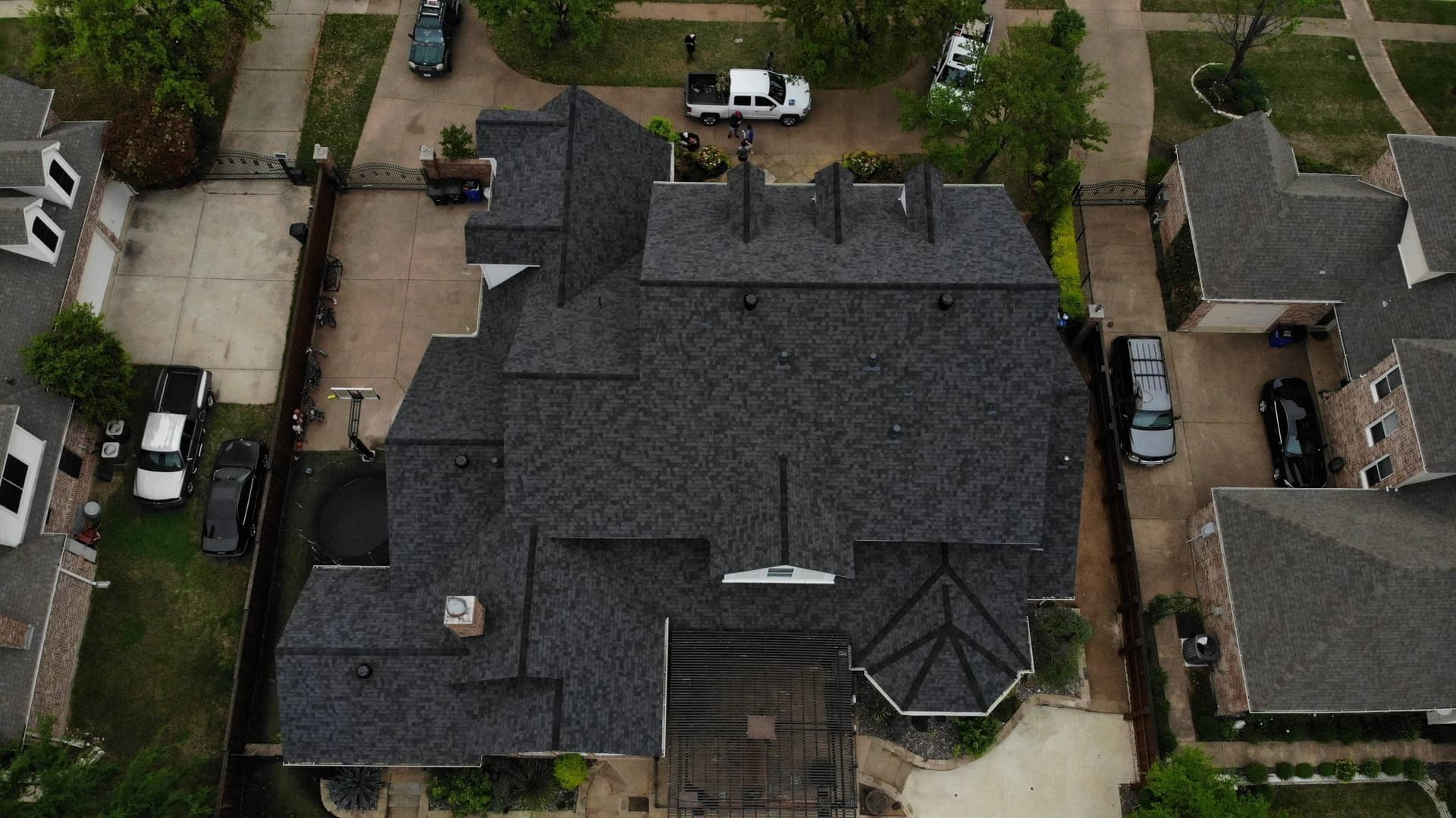 Completed roof by a certified Texas roofing contractor